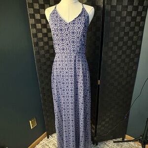 Market & Spruce Blue and White Maxi Dress